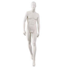 Realistic face custom fiberglass boutique store display muscle shop white walking mannequin for sale